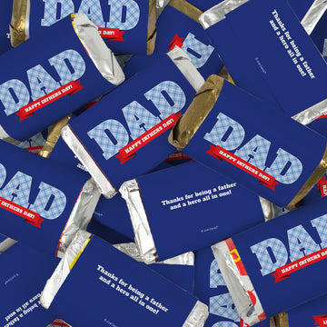 Father's Day Wrapped Hershey's Miniatures - Plaid Dad
