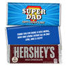 Personalized Father's Day Super Dad Hershey's Chocolate Bar and Wrapper
