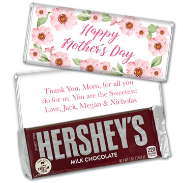 Personalized Mother's Day Floral Hershey's Milk Chocolate Bar