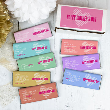Mother's Day Belgian Chocolate Bar Candy Gift Box