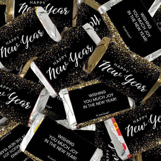 Black & Gold New Year's Eve Assorted Wrapped Hershey's Miniatures