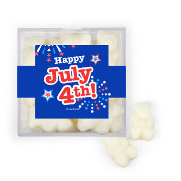 4th of July JUST CANDY® favor cube with Gummy Bears - Fireworks