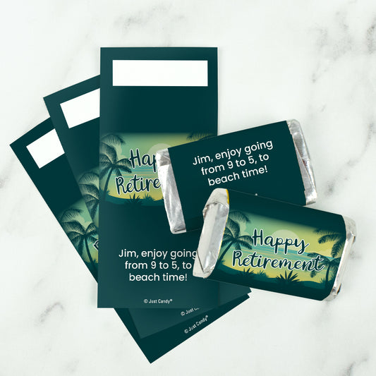 Retirement Personalized Hershey's Miniature Wrappers - Happy Retirement