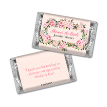 Personalized Bridal Shower Pink Floral Hershey's Miniatures