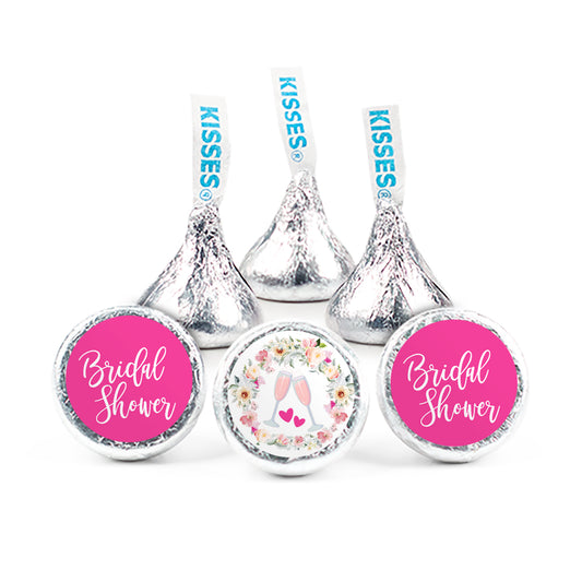 Bridal Shower Favor 3/4" Sticker Bridal Shower Bubbly (108 Stickers)