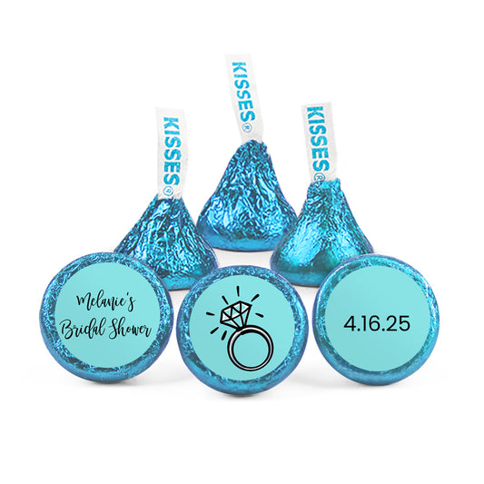 Bridal Shower Favors Personalized Diamond Ring Hershey's Kisses Candy