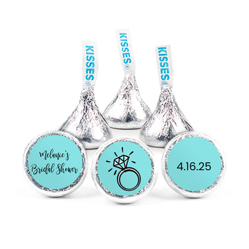 Bridal Shower Favors Personalized Diamond Ring 3/4" Sticker (108 Stickers)