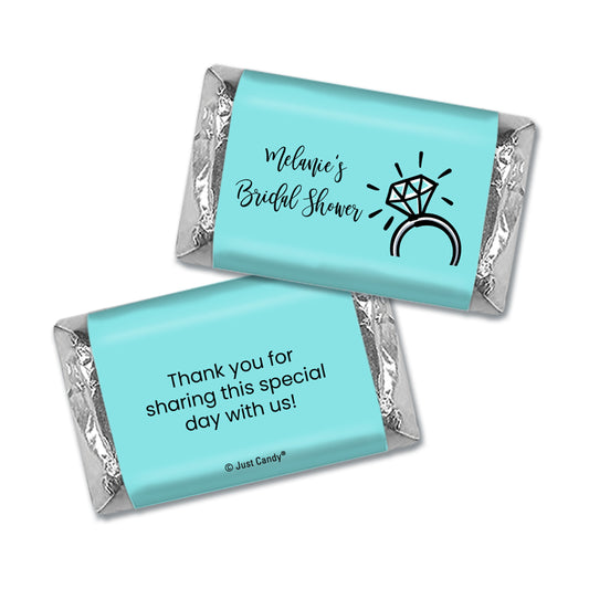 Bridal Shower Favor Personalized Hershey's Miniatures Diamond - Ring