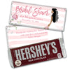 Personalized Floral Stripe Bridal Shower Favor Milk Chocolate Bar & Wrapper
