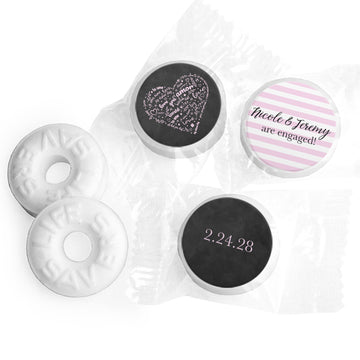 Engagement Party Favors Personalized LifeSavers Heart Word Cloud