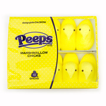 Marshmallow PEEPS Yellow Chicks - 10 pack