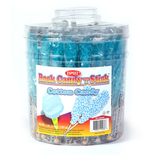 Cotton Candy Rock Candy on a Stick