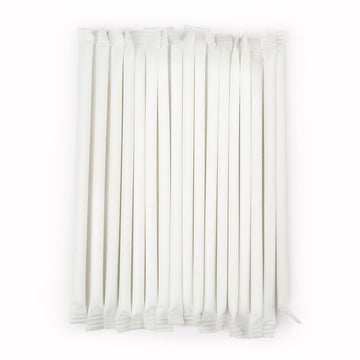White Tutti Frutti Candy Straws - 240 ct