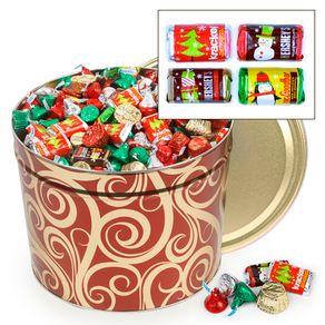 Golden Swirls 14lb Hershey's Holiday Mix Tin