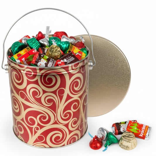 Golden Swirls 3.7 lb Hershey's Holiday Mix Tin