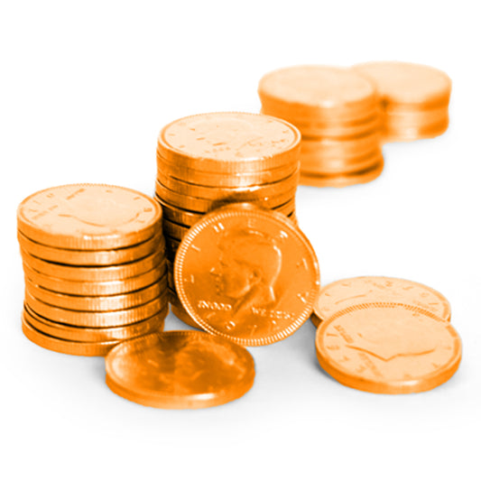 Fresch Milk Chocolate Coins Orange Foil