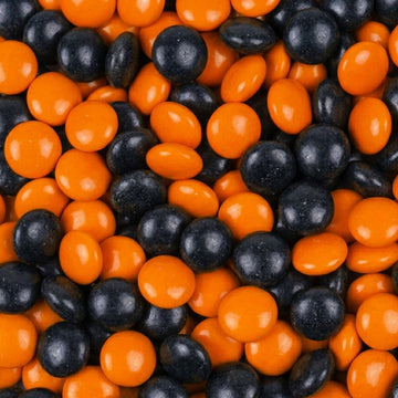 Black and Orange Just Candy Chocolate Gems