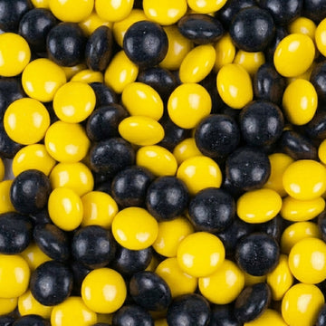 Black and Yellow Just Candy Chocolate Gems
