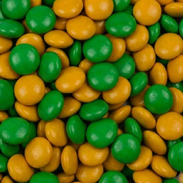 Green and Gold Just Candy Chocolate Gems