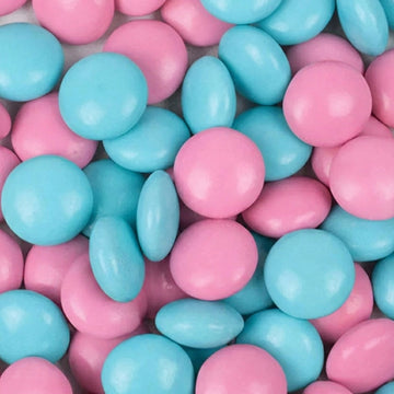 Light Blue and Pink Just Candy Chocolate Gems