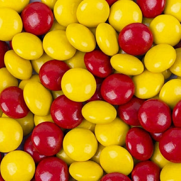 Red and Yellow Just Candy Chocolate Gems