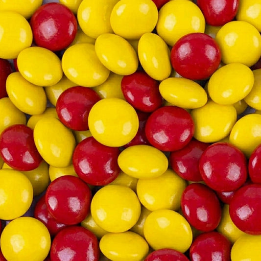 Red and Yellow Just Candy Chocolate Gems
