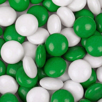 Green and White Just Candy Chocolate Gems