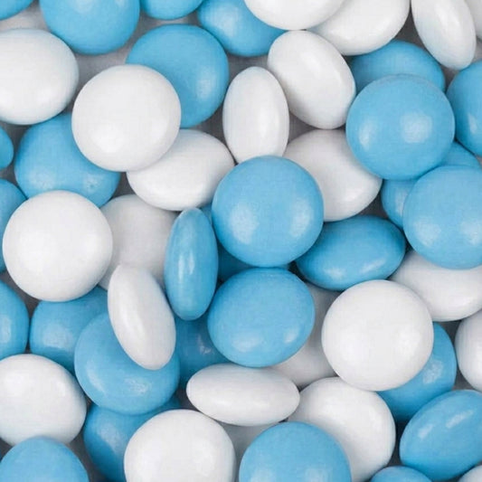 Light Blue and White Just Candy Chocolate Gems