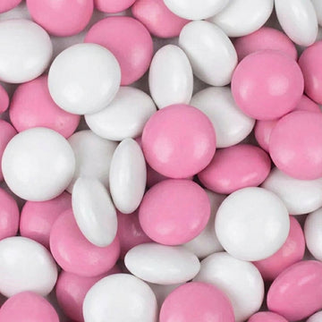 Pink and White Just Candy Chocolate Gems