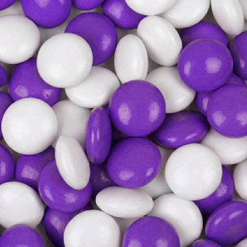 Purple and White Just Candy Chocolate Gems