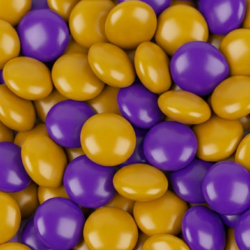 Gold and Purple Just Candy Chocolate Gems