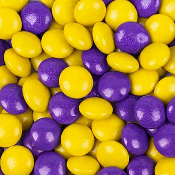 Purple and Yellow Just Candy Chocolate Gems