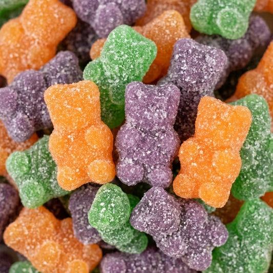 Sugar-Sanded Gummy Bears - All Halloween Colors
