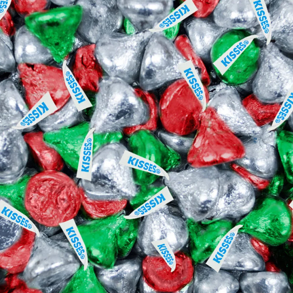Holiday Hershey's Kisses Foil Wrapped Bulk Chocolate Candy – Just