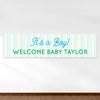 Personalized It's a Boy Stripes Boy Baby Announcement 5 Ft. Banner