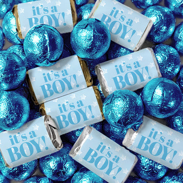 It's A Boy Candy Hershey's Miniatures and Chocolate Mix