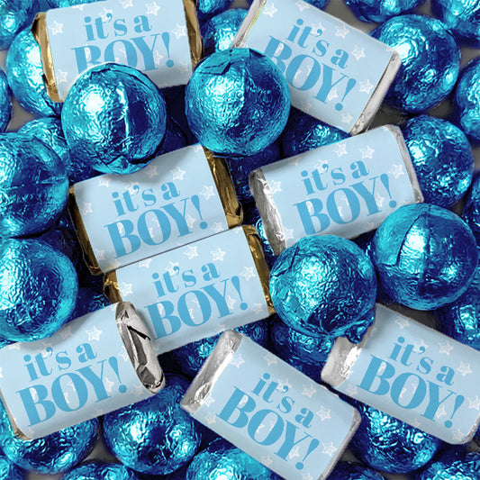 It's A Boy Candy Hershey's Miniatures and Chocolate Mix