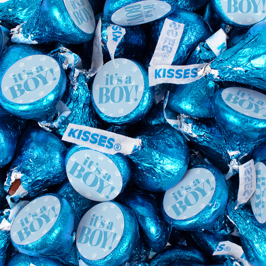 Assembled It's A Boy Blue Hershey's Kisses Candy 13.6oz Bag 85ct