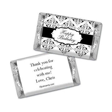 Birthday Personalized Hershey's Miniatures Baroque Pattern