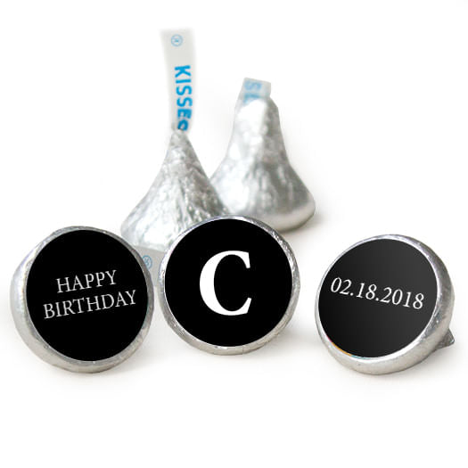 Birthday Personalized Hershey's Kisses Monogram Then & Now Assembled Kisses