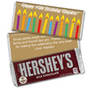 Birthday Personalized Hershey's Milk Chocolate Bar Lit Candles