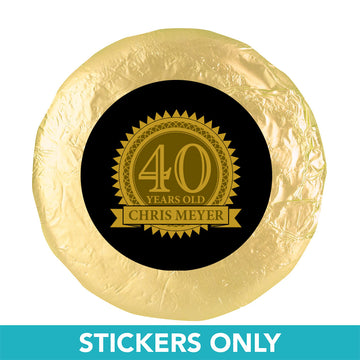 Personalized 40th Birthday 1.25" Stickers (48 Stickers)