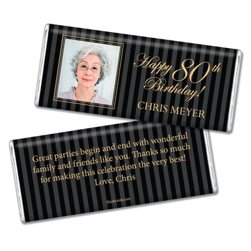 Milestones Personalized Hershey's Milk Chocolate Bar 80th Birthday