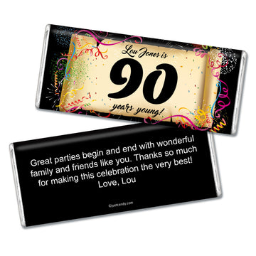 Milestones Personalized Hershey's Milk Chocolate Bar 90th Birthday Wrapper s How Many?
