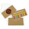 Personalized Birthday Lit Candles Gourmet Infused Belgian Chocolate Bars (3.5oz)