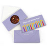Personalized Birthday Lit Candles Gourmet Infused Belgian Chocolate Bars (3.5oz)