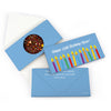 Personalized Birthday Lit Candles Gourmet Infused Belgian Chocolate Bars (3.5oz)