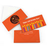 Personalized Birthday Lit Candles Gourmet Infused Belgian Chocolate Bars (3.5oz)