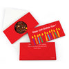 Personalized Birthday Lit Candles Gourmet Infused Belgian Chocolate Bars (3.5oz)