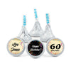 Personalized Milestone 60th Birthday Confetti Hershey's Kisses